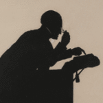 silhouettes of Simeon preaching